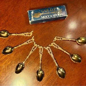Vintage Gold.P (Gold Plated) Mocca Spoons — Set of 12 with Original Box-🐪